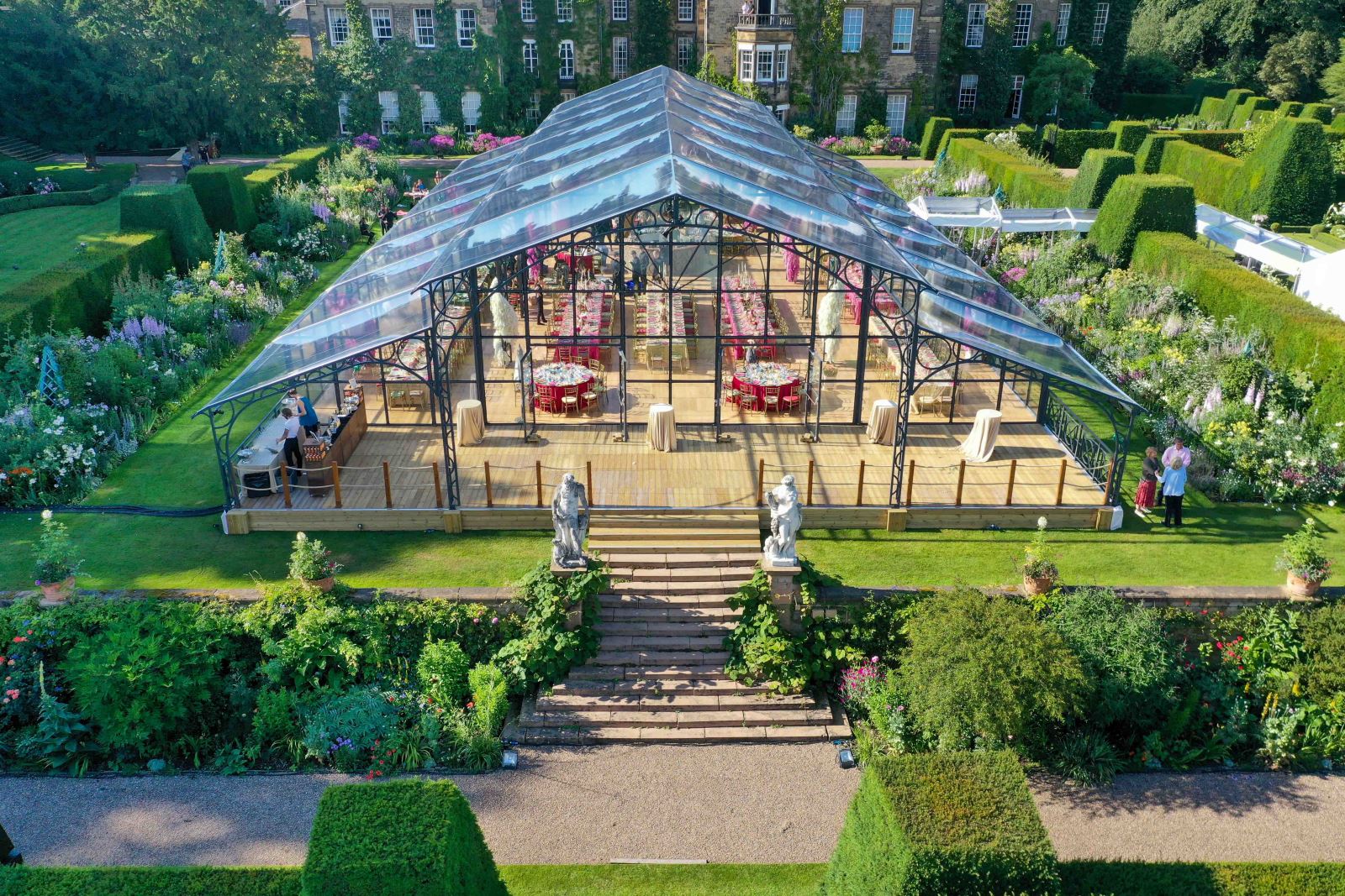 Diales engineers are some of the foremost tent designers in the UK, who have designed festival tents, permanent and temporary fabric structures, and large span frame tents. As well as designing and testing tent systems and supporting decks, we provide analysis for bespoke installations at both public and private events, as well as site reports to opine on erected structures. Our toolbox includes custom analysis software for the design of fabric structures.