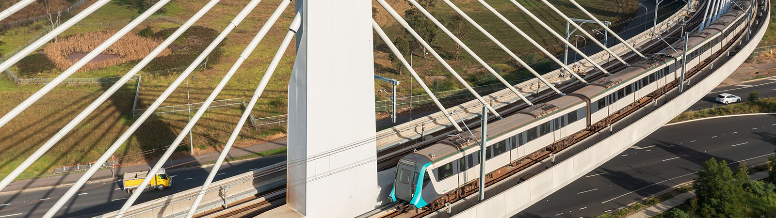 A view of the Sydney metro bridge